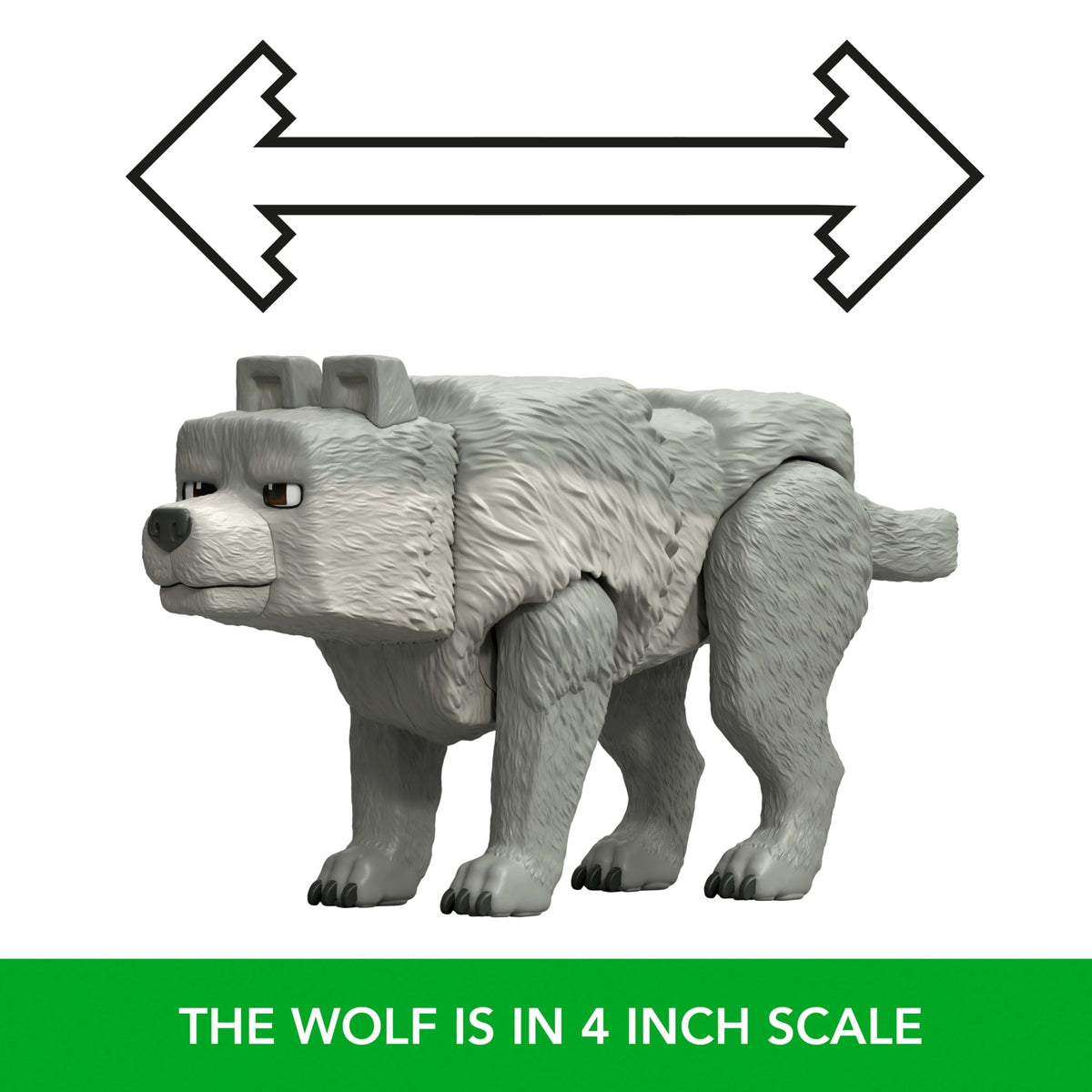 Minecraft Dennis The Wolf Action Figure & Accessories, 3.25-Inch Toy Set Inspired By A Minecraft Movie