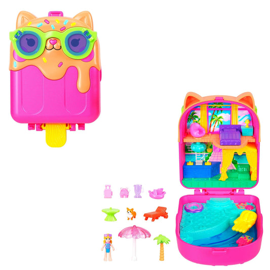 Polly Pocket Conjunto de Brinquedo Compacto Resort Paleta de Gatinho