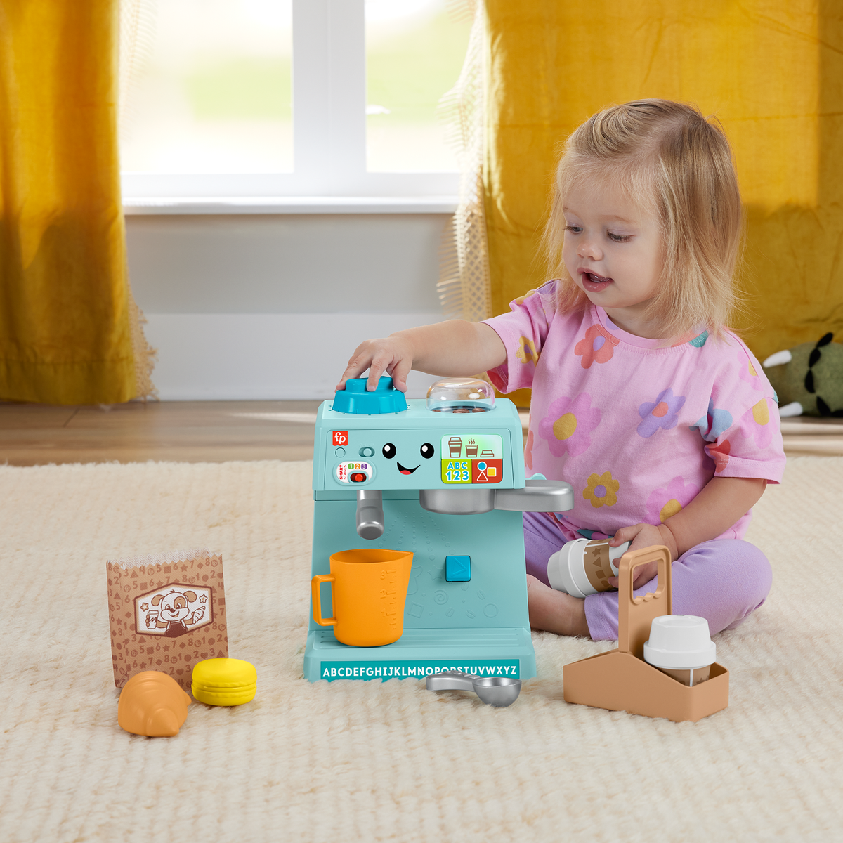 Fisher-Price Ríe y Aprende Juguete para Bebés Mi Primera Máquina de Café