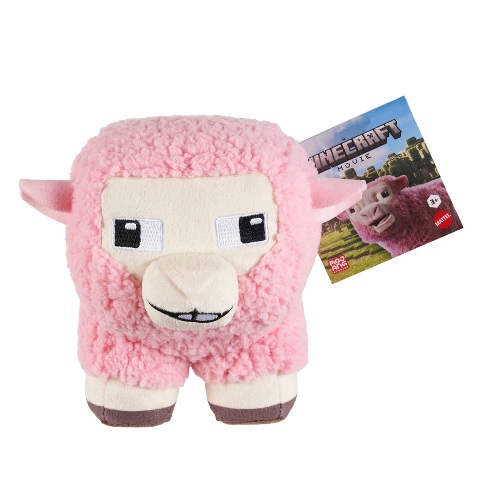 Minecraft Pink Sheep Plush Toy, 8-Inch Collectible Soft Doll Inspired ...
